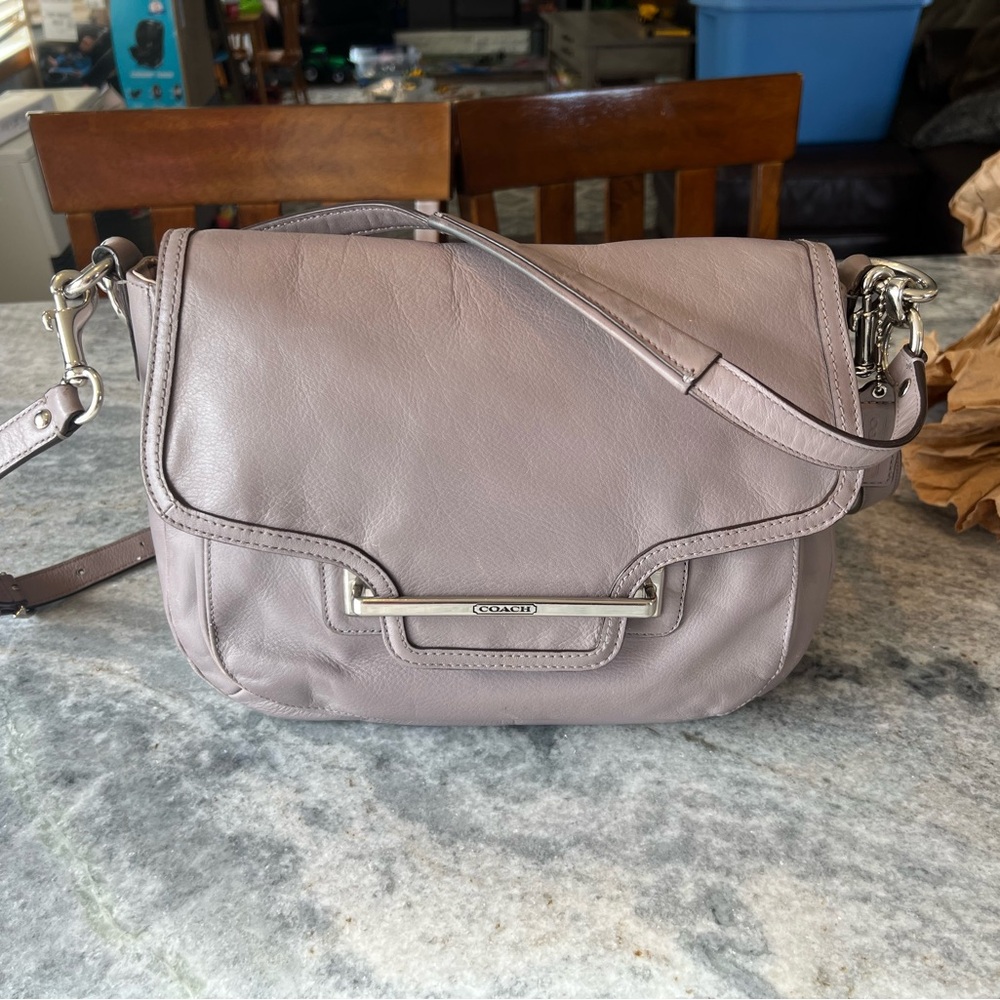 COACH light purple crossbody purse
